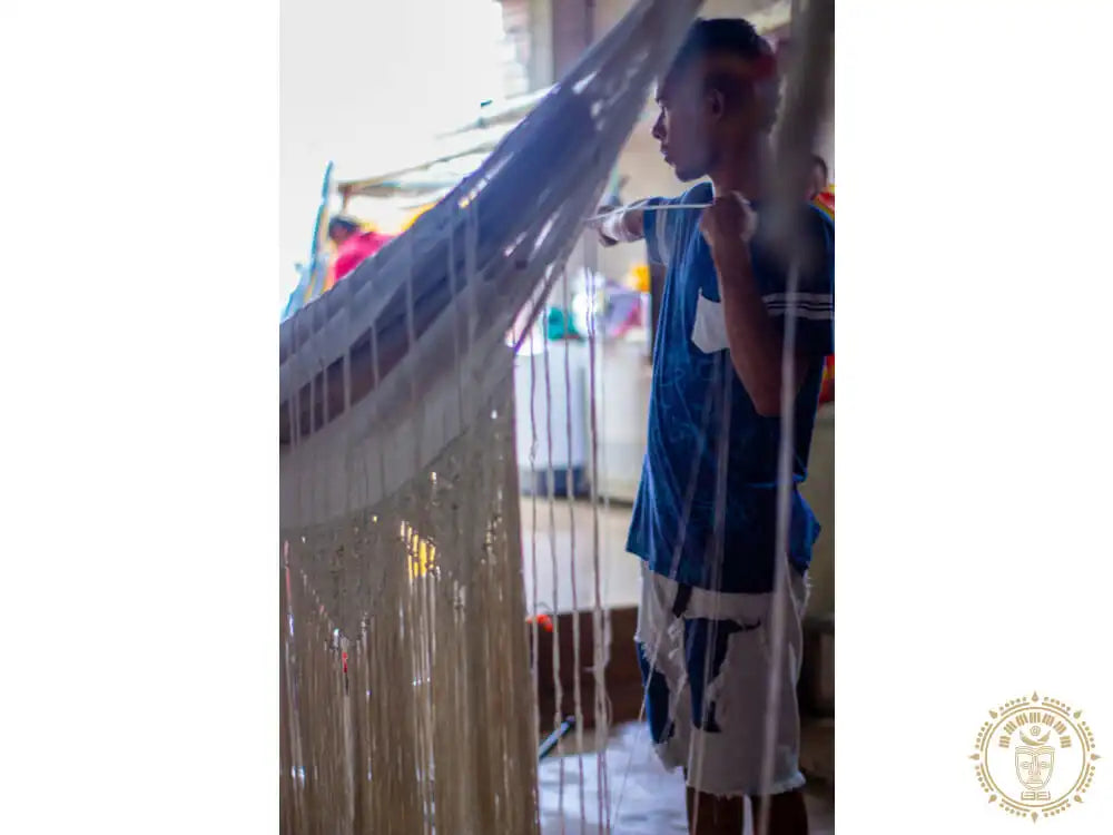 Dessin d'un hamac colombien fait main XXL avec mesures détaillées